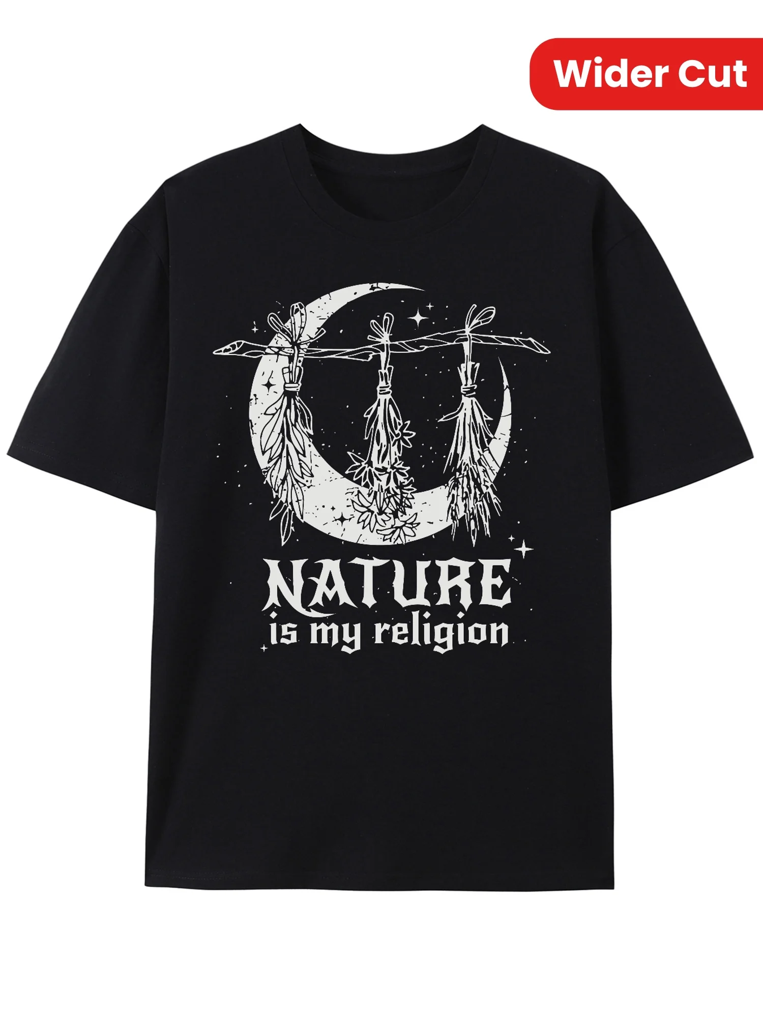 

Женская футболка Witch Halloween Wider Cut Nature Is My Religion