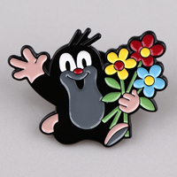 Cute Mole Enamel Pins Cartoon Animal Brooch Pines Clothing Accessories Brooches For Women Lapel Pins Badge Jewelry For Friends