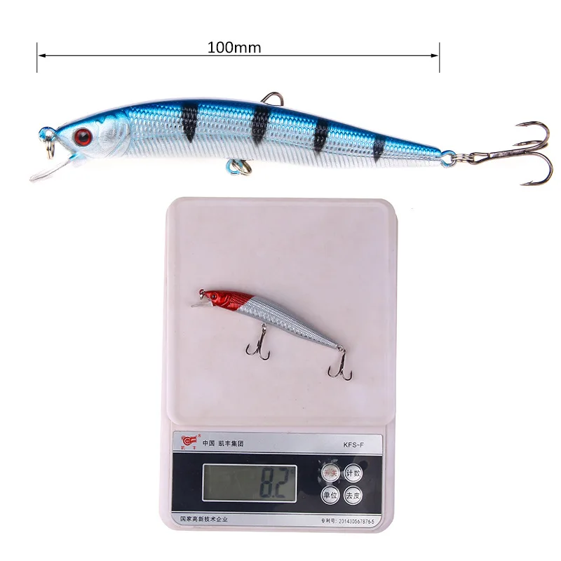 10cm 8g Minnow Hard Bait Fishing lures Wobbler Isca Artificial Baits Swimbait Plastic Crankbait 3D Eyes Lure Fishing Tackle