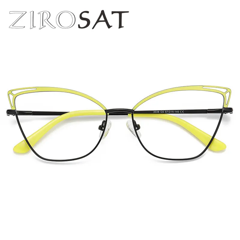 Zirosat 3038 optische Brille Legierung Rahmen verschreibung pflicht ige Brille rx Frauen Brille für weibliche Ale Brillen