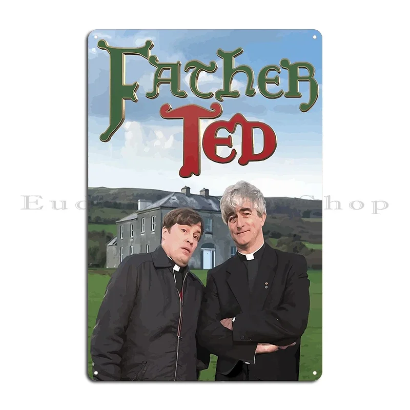Careful Now Father Ted Father Dougal & Ted Kicked up the Arse poster Metal Wall Decor Cinema Living Room Funny Tin Sign Poster
