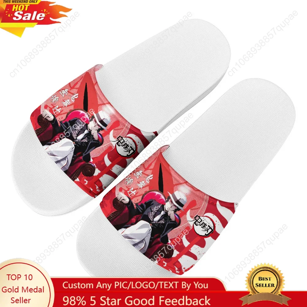 

Muzan Kibutsuji Slippers Home Water Shoes Women Teenagers Cartoon Fashion Beach Pool Sandals Custom Made Comfort Summer Slipper