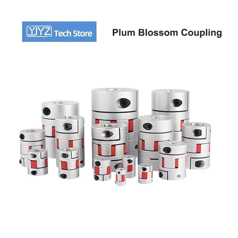 XB Plum Elastic Shaft Coupling Flexible D45L65 Aluminium Standard Jaw Coupling Inner Hole 10/12/14/15/16/17/18/19/20/22/25mm