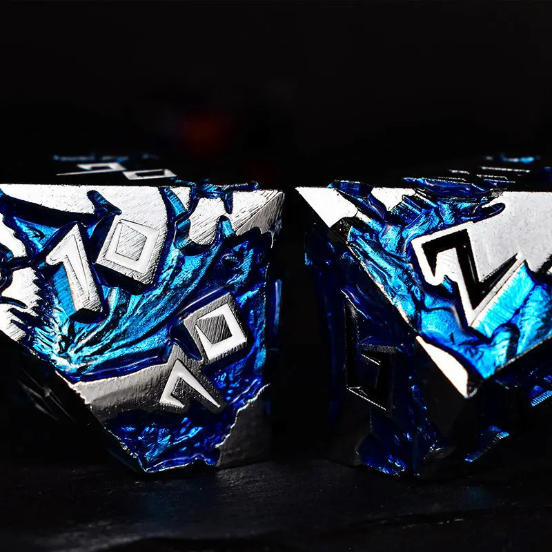 

Dragon Metal Dice Set DND Creative Board Game Zinc Alloy Dice for Dungeons and Dragons TRPG DND Dice set Dragon Dices