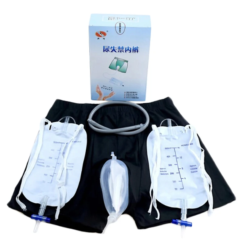 Upgrade incontinence male urine leg bag silicone urine collector with tube