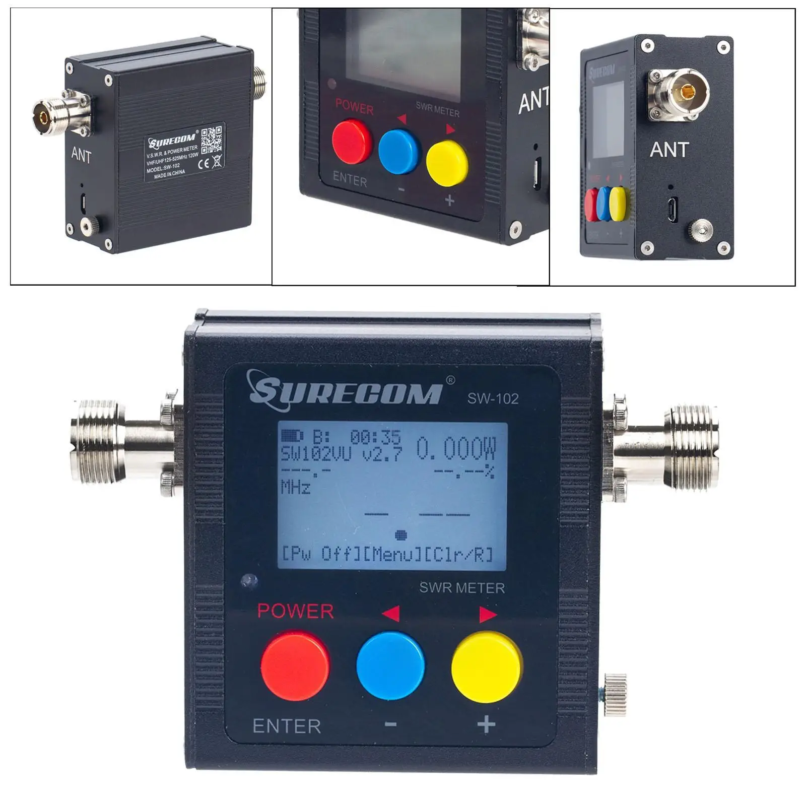 Medidor digital VHF UHF Power SWR para radio bidireccional, conveniente de usar, portátil