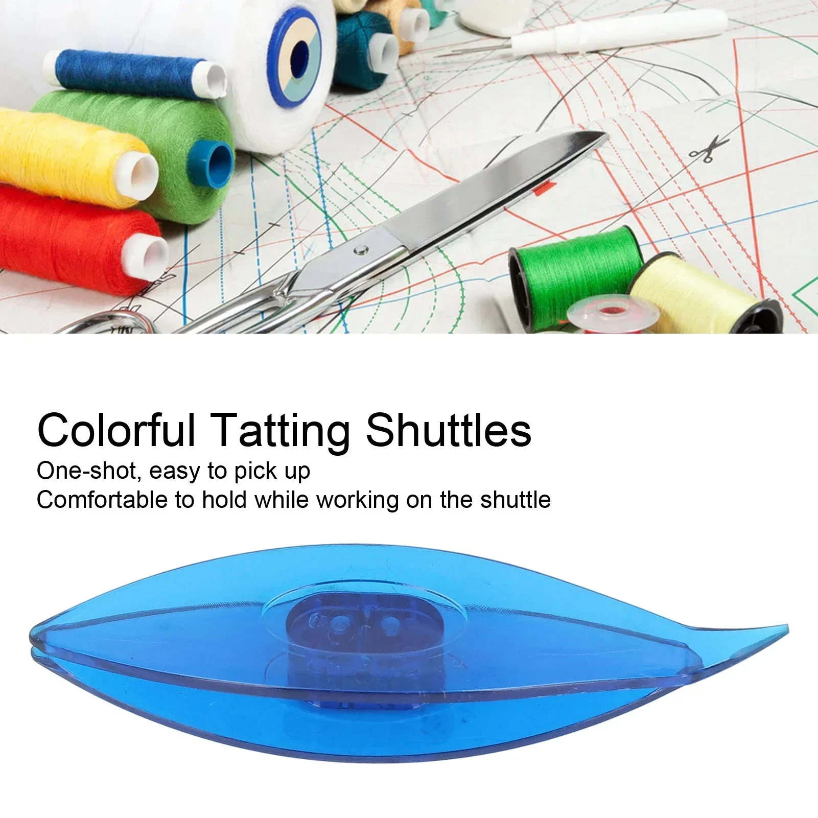 2Pcs Tatting Shuttle Portable Reusable SKC Plastic Long Tatting Shuttle Knitting Tool Craft Sewing Accessories