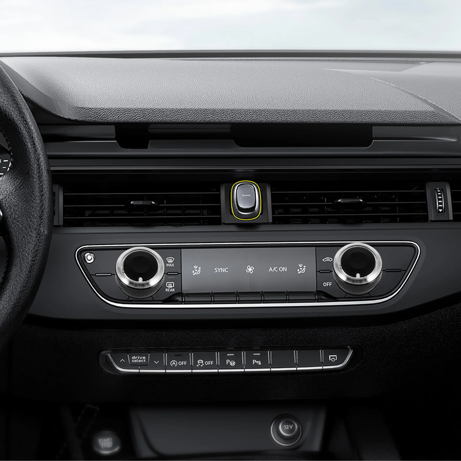 

3Pcs Aluminum Alloy Air Conditioning Control Knobs Car Ac Heater Switch Replacement Accurate Car Air Conditioner Button Control