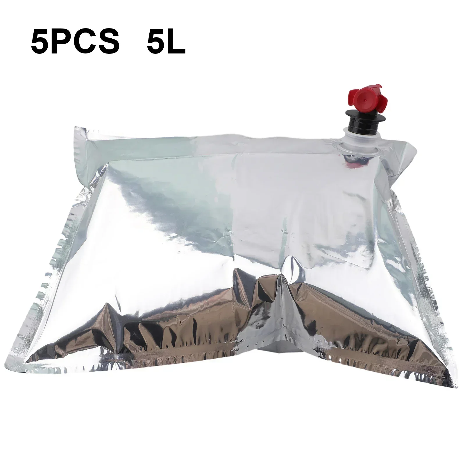 5 sacchetti in scatola da 5 litri con sacchetti di ricambio per rubinetto a farfalla per borsa in scatola Contenitore per bevande/distributore di vino - Utensili da cucina da 5 litri