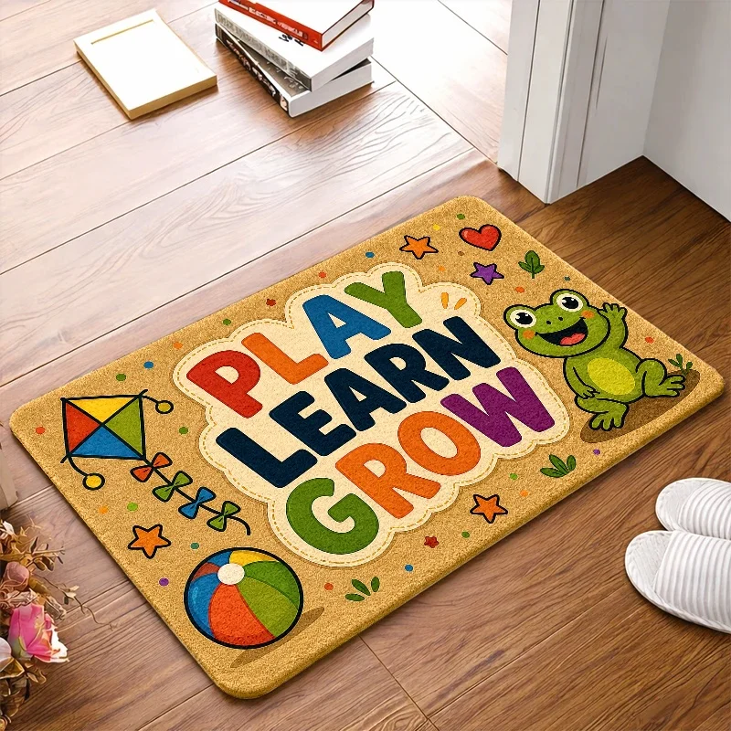 Play Learn Grow Kids Playmat Rug for Nursery Room Decor Toddler Baby Boy Girl Washable Educational Learning Carpet Floor Mat Mat