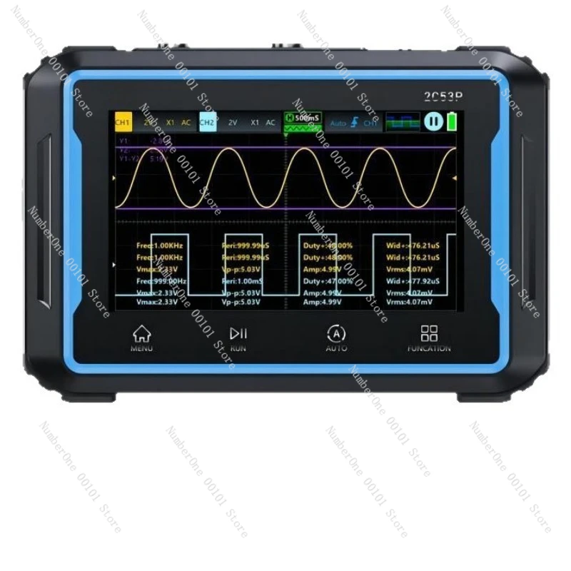 2C53P Dual-Channel Tablet Digital Oscilloscope Four-Digit Half Multimeter Signal Generator Three-in-One