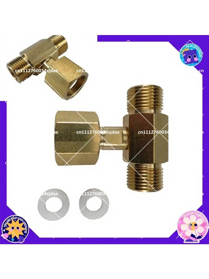 CO2 Tank Adapter Tee for Aquarium 14 Regulator W21.8