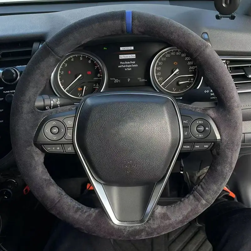 

Suede Leather Braid Car Steering Wheel Cover For Toyota Avalon Camry 2018-2019 Crown 2018-2019 Corolla 2018-2020 RAV4 2019