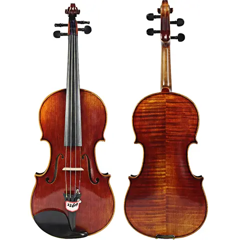 Violín 4/4 copia Antonio Stradivarius 1715 100% barniz al óleo hecho a mano con arco de fibra de carbono y estuche de espuma FPVN02