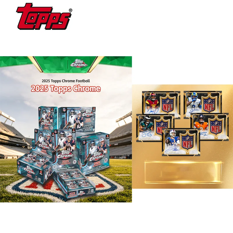 2025 Topps Chrome American Football Star Card Series (Value Edition) Blind Box Card Collection Original Box Packaging