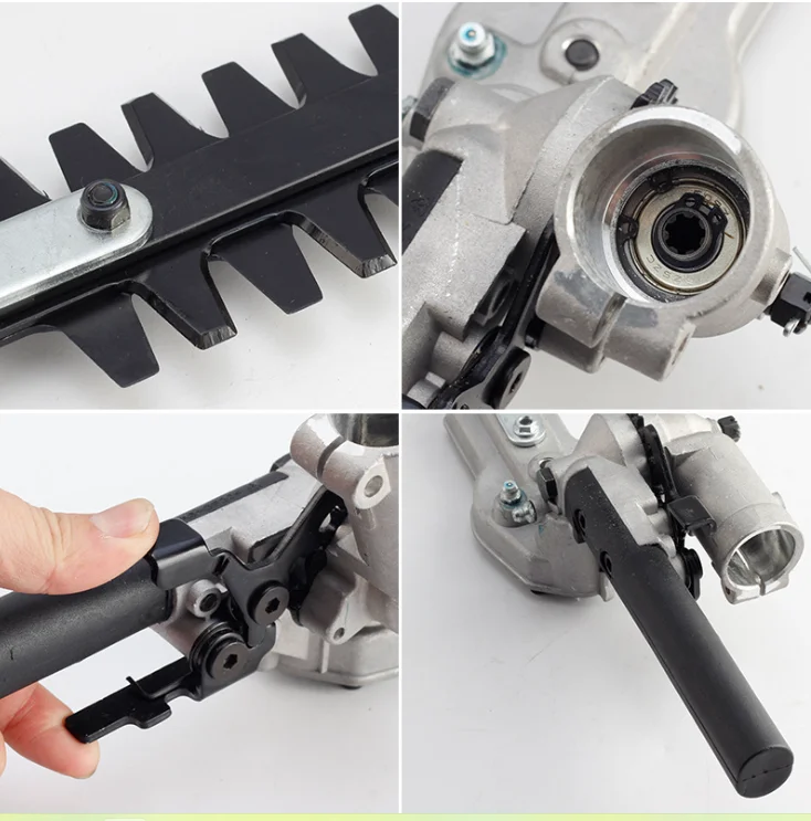 Professional Hedge Trimmer Head 26mm/28mm 7/9 Spline High Pole Brush Grass Cutter Harvester Mower for Garden Tools Spare Parts