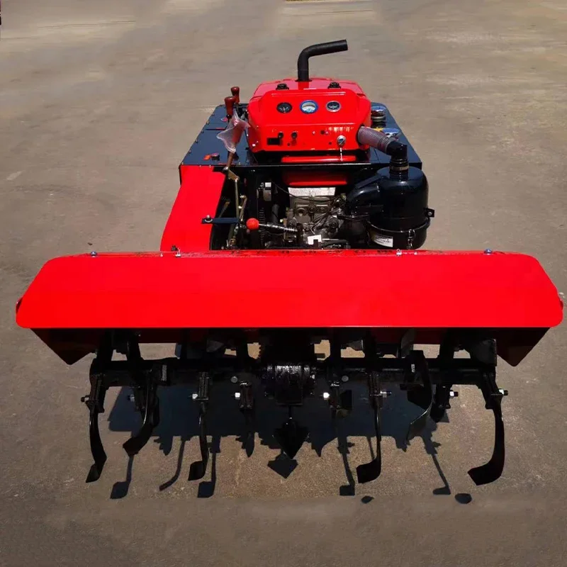 Multifunction Agriculture Machinery Remote Control Sprayer Lawn Mower Cultivators Crawler Farm Cultivator