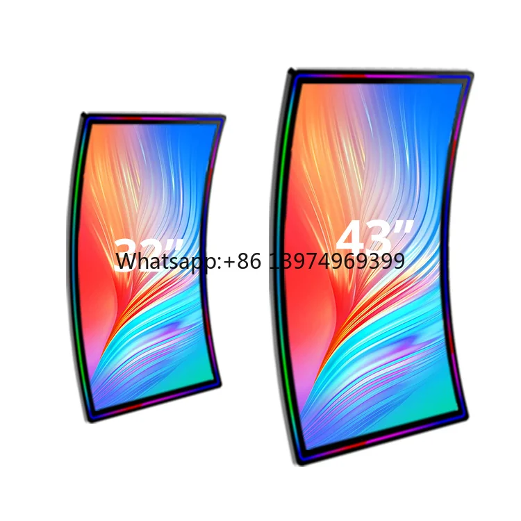 New 43 Inch Hd Curved Capacitive Touch 49 Inch Curved Gaming Monitor 4K With Usb Rs232 Support 3M