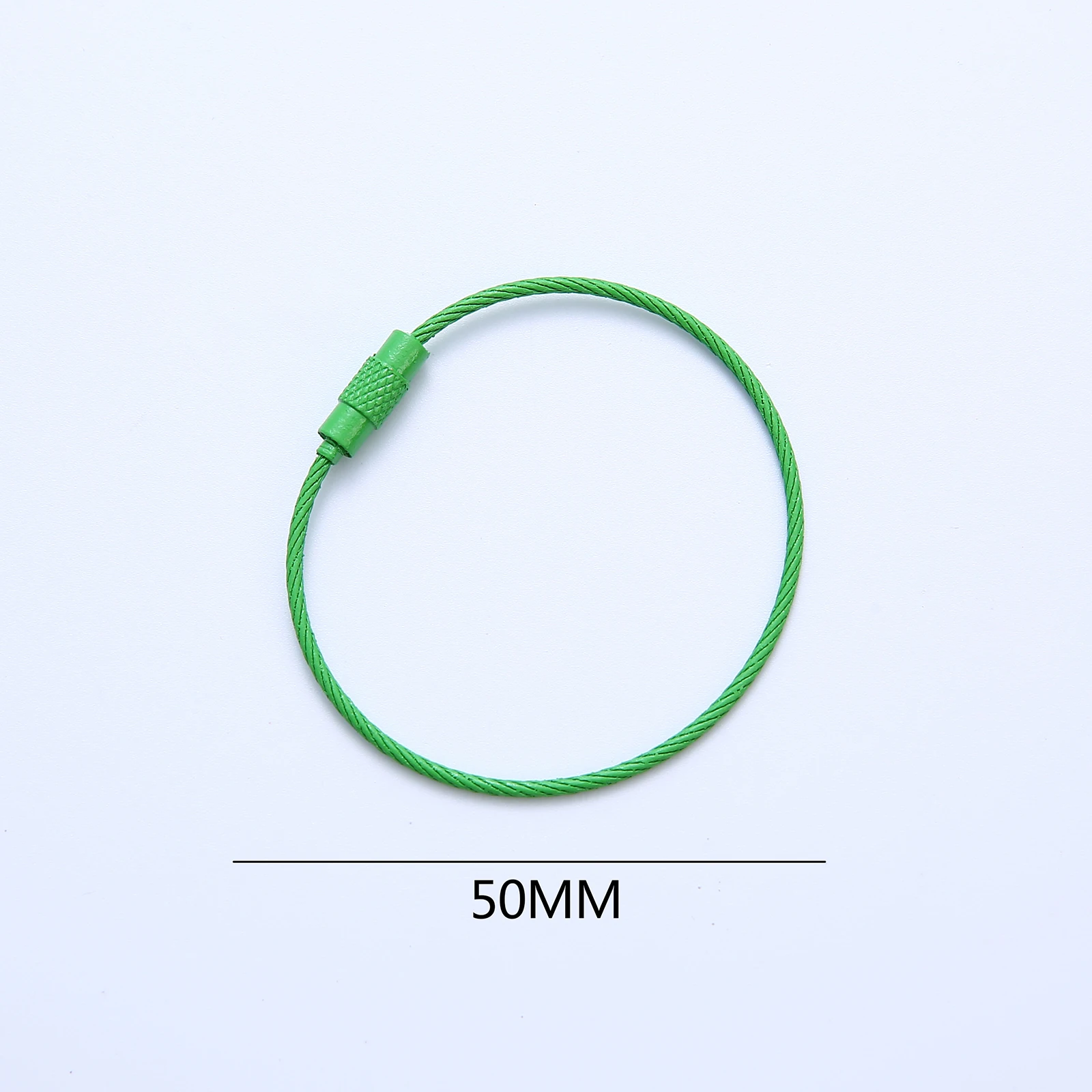 Colorful Stainless Steel Wire Keychain Ring, Outdoor Tool