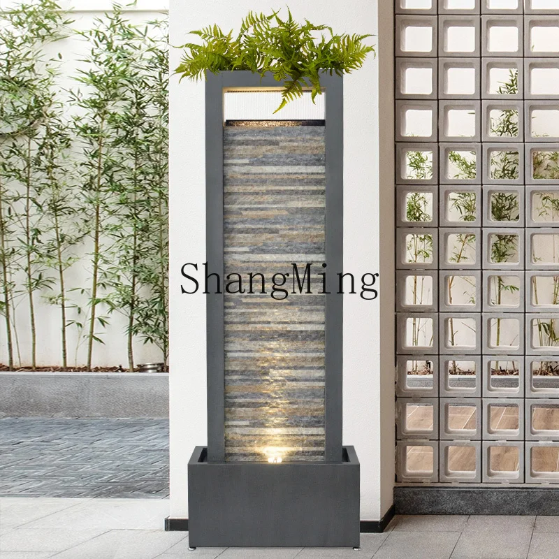 

LXY courtyard corridor flowing water ornament floor-to-ceiling water curtain wall rockery fountain balcony office landscape