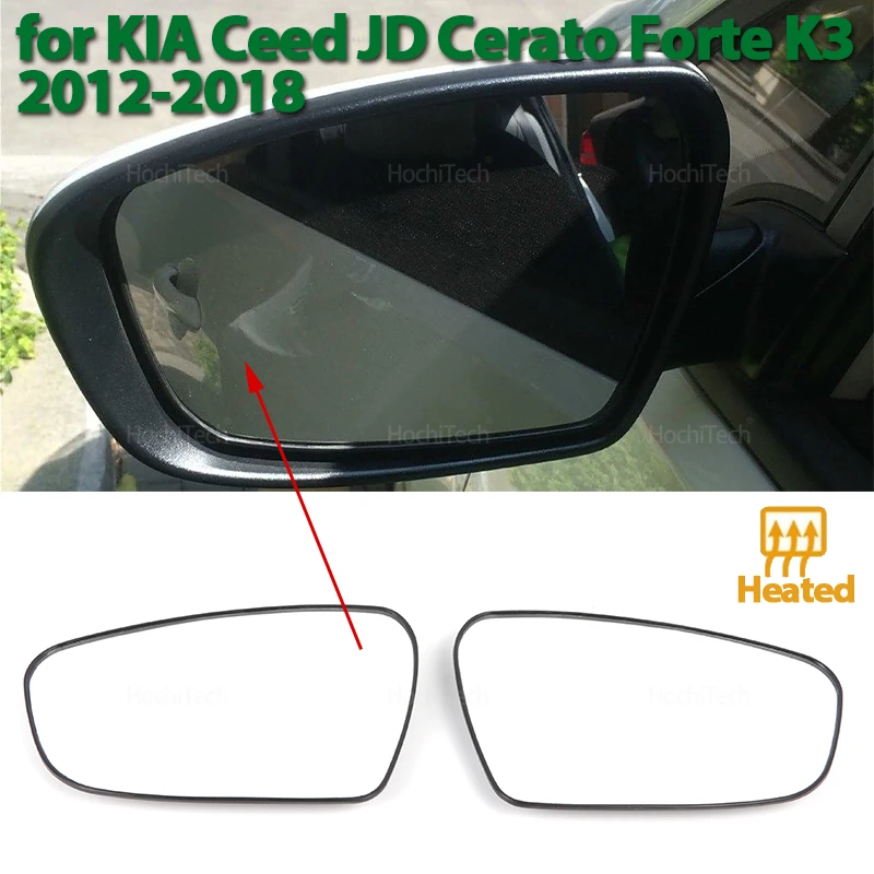 For Kia Ceed JD Pro-Ceed Pro GT 2012-2018 Door Wing Rearview Side Mirror Lens Heated Side Mirror Glass Car Accessories