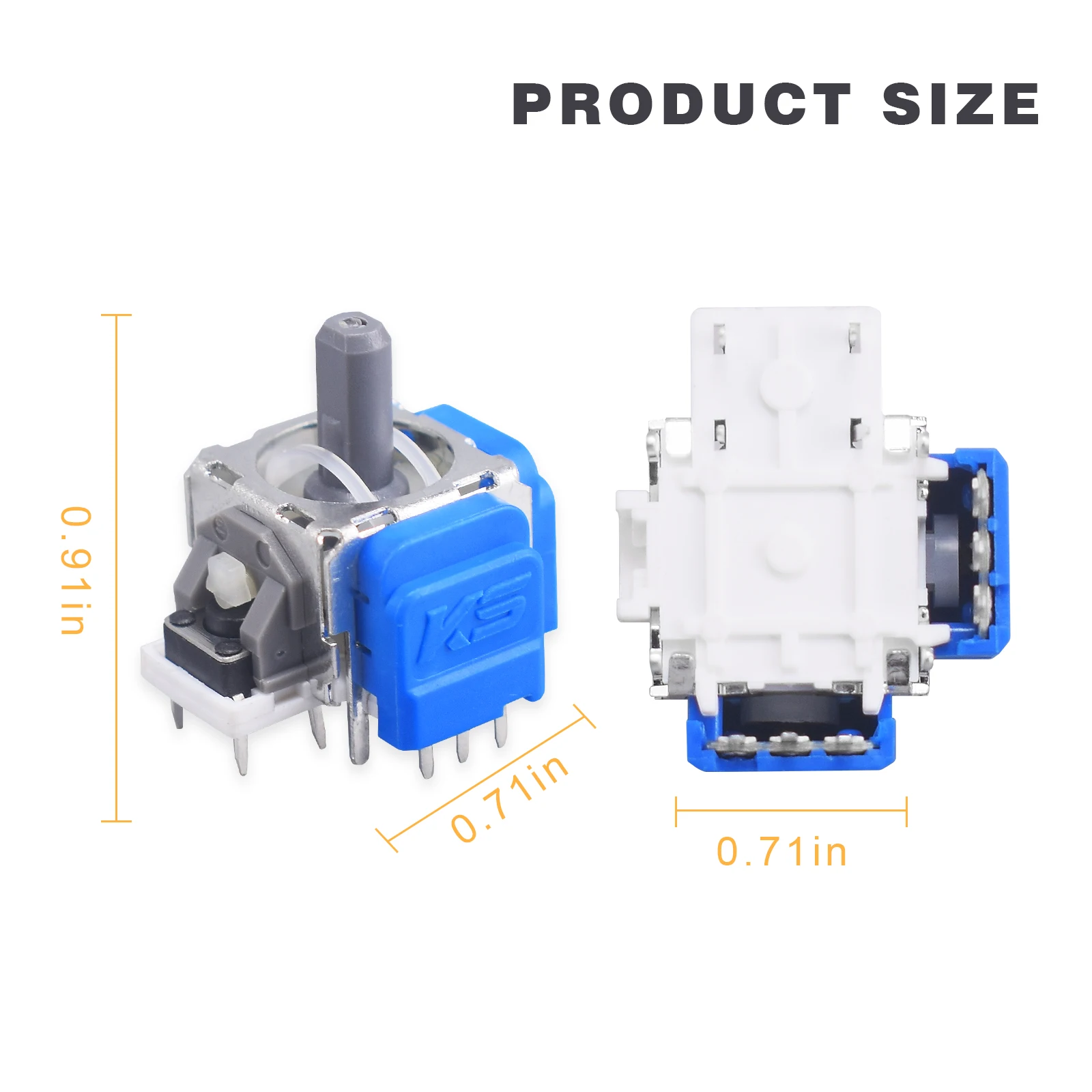 2 قطعة Tmr عصا التحكم التعريفي الكهرومغناطيسي استبدال ثلاثية الأبعاد التناظرية عصا الإبهام ل Ps5 Ps4 Xbox One Series X/s وحدة تحكم النخبة