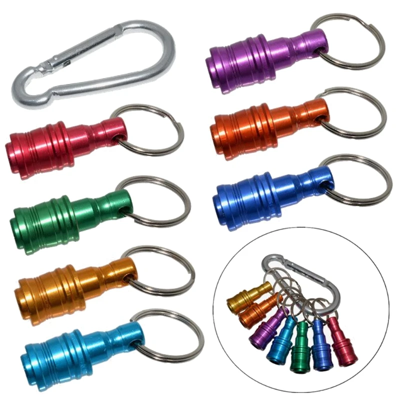 

1/4in 7 Colors Shank Screwdriver Bits Holder Extension Bar Keychain