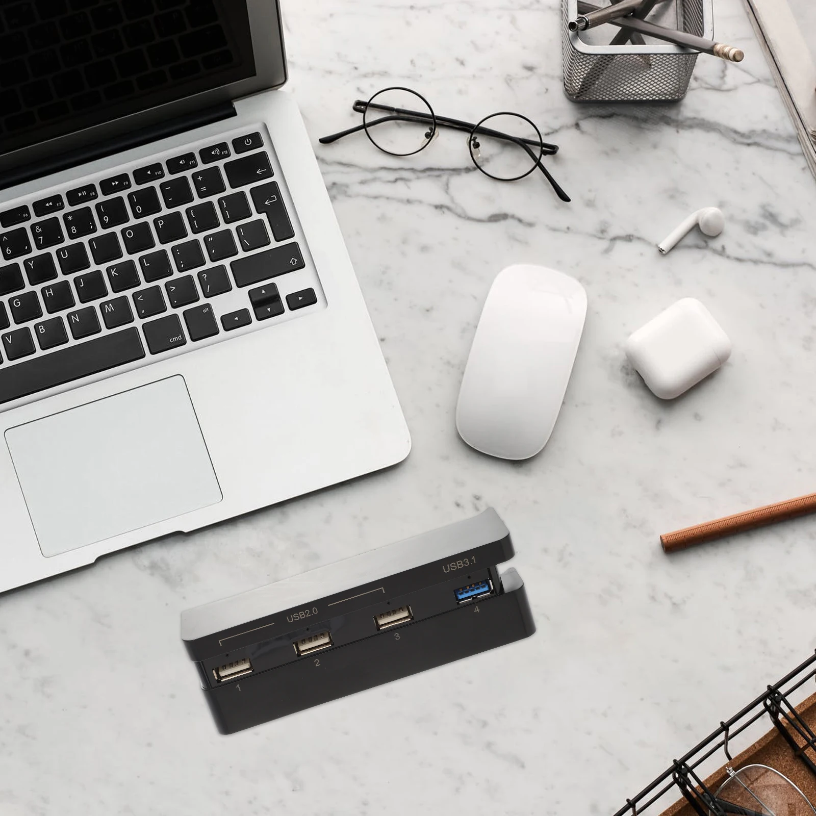 

USB Extender Laptop Extension Adapter ABS Usb Hub Multi Device Usb Support Game Console Hub Long Use