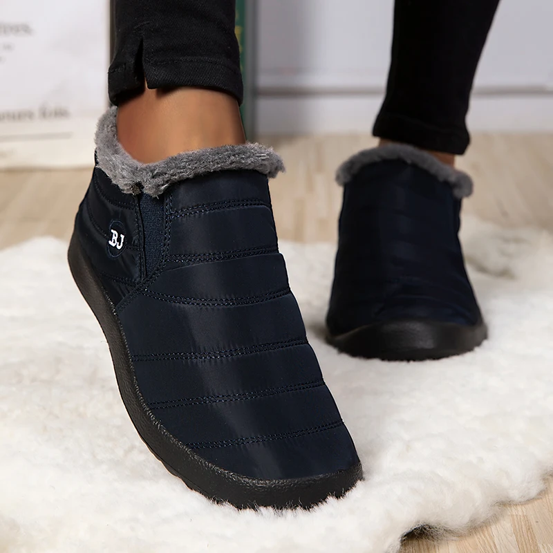 أحذية نسائية ذات منصة قطيفة، أحذية نسائية، أحذية مقاومة للماء للنساء، أحذية ثلج عصرية لفصل الشتاء، أحذية للنساء