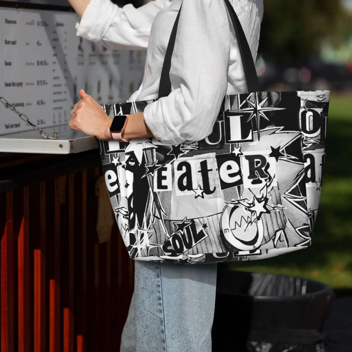 Soul Eater Japanese Anime Beach Tote Bag Sport Gym Yoga Duffle Large Tote Bag Women Travel Bag Fitness bag