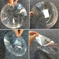 360mm 380mm Optical Fresnel Lens for Wedding Decoration Exhibition Hall Window Stage Display PMMA Plastic Lens with hole 1pc