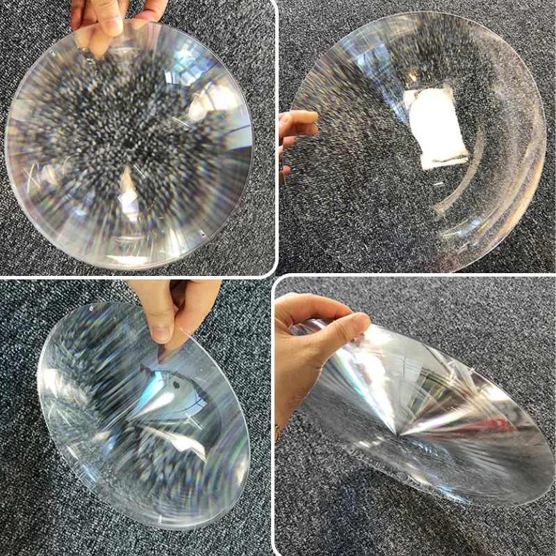 Lente Fresnel Óptica 360 mm 380 mm para Decoração de Casamento Salão de Exposição Janela Exibição de Palco Lente de Plástico Pmma com Furo Peça