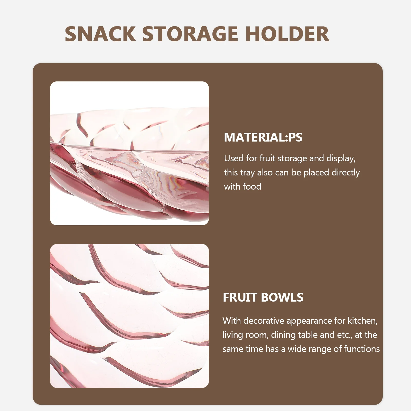 

Plastic Flower Embossment Snack Plate Fruit Storage Modern Design Reusable Creative Refined Colorful Gatherings