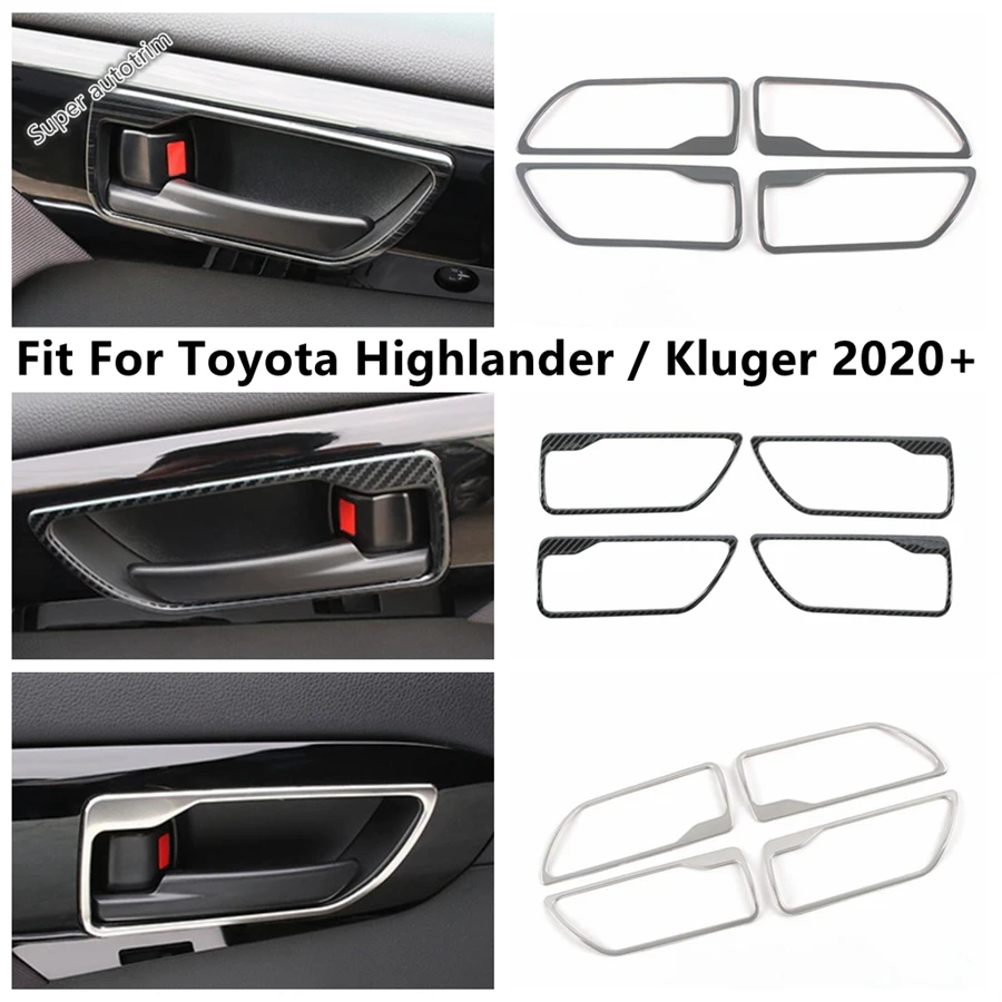 

Car Inner Door Handle Bowl Bezel Frame Cover Trim Stainless Steel Accessories Fit For Toyota Highlander / Kluger 2020 2021 2022