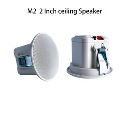 2-Inch Mini Waterproof Moisture-Proof Ceiling Speaker PA System Home Bathroom Kitchen Audio Player Hole Size 82mm M2