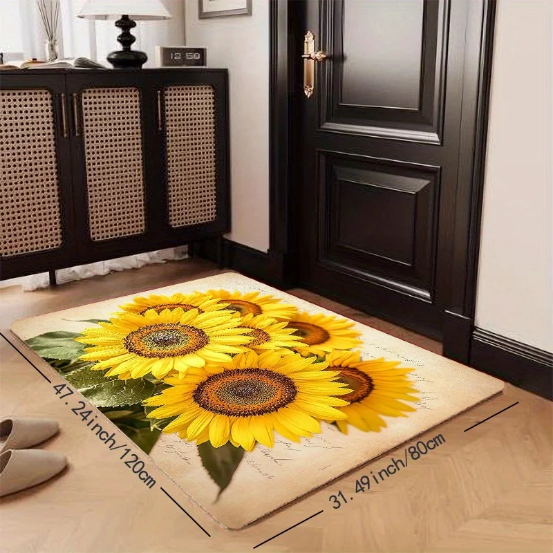 Newest Doormat Three Skeleton See No Evil Hear No Evil Speak No Evil Print Flannel Doormat Non Slip Gothic Floor Mat
