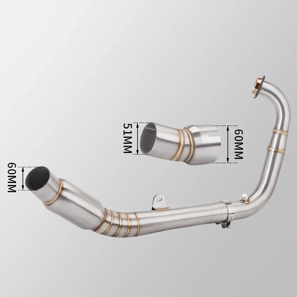 Muffler Link Pipe for Kovemoto 450，Motorcycle Exhaust System Upgrade Kit, Exhaust Refit, Full End Lossless Installation