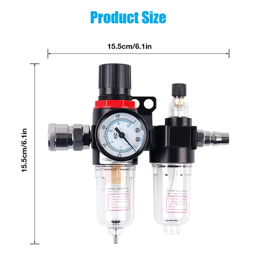 Imagen 2 del producto Compresor de aire AFC2000 G1/4, filtro de aire separador de aceite/agua, para regulador de válvula reductora de presión, con cartucho de filtro adicional