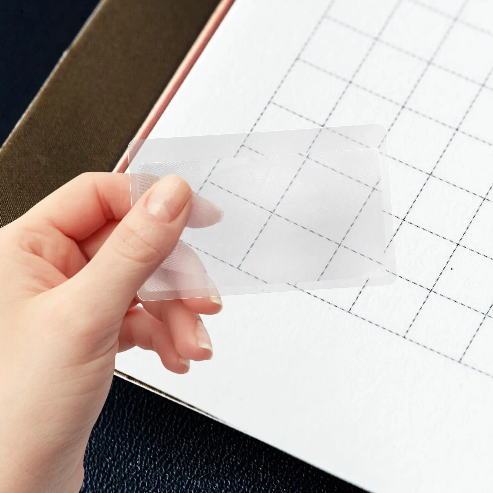 12Pcs Name Card Magnifier PVC Credit Card Size Portable Wallet Magnifier Bookmark for Reading Menus Newspapers Contracts