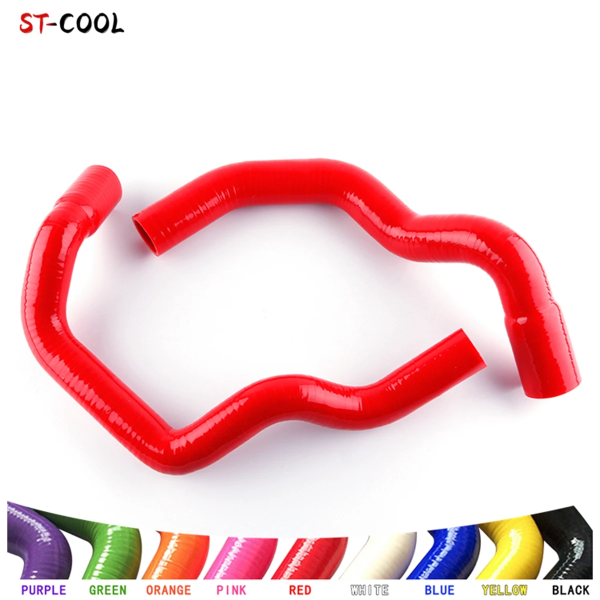 For 1984-1990 Jeep Cherokee SJ XJ / Wagoneer 2.5L 1985 1986 1987 1988 1989 Radiator Hoses Kit Silicone Tubes 2Pcs 10 Colors