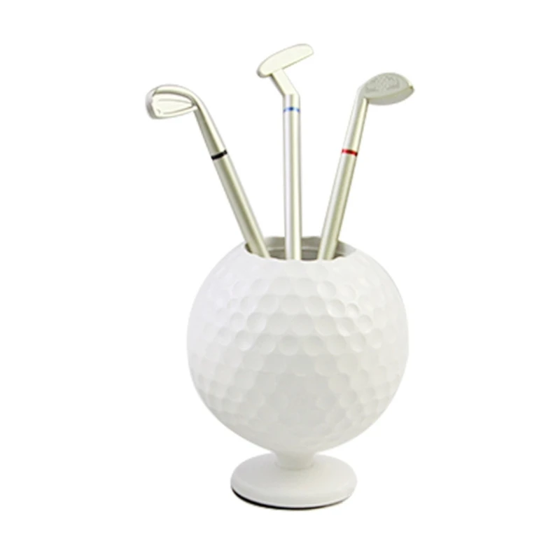 Набор из 3 шариковых ручек для гольф-клуба и держателя для ручек, деловой подарок для мужчин K1KF