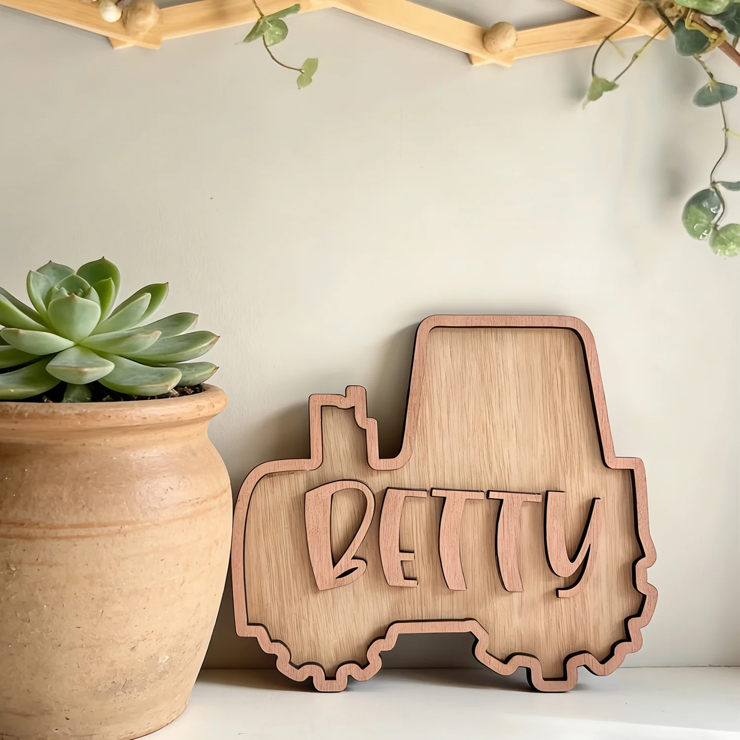 1pc customizable double-layer name tag, wooden car souvenir, multi scene decoration, perfect holiday gift