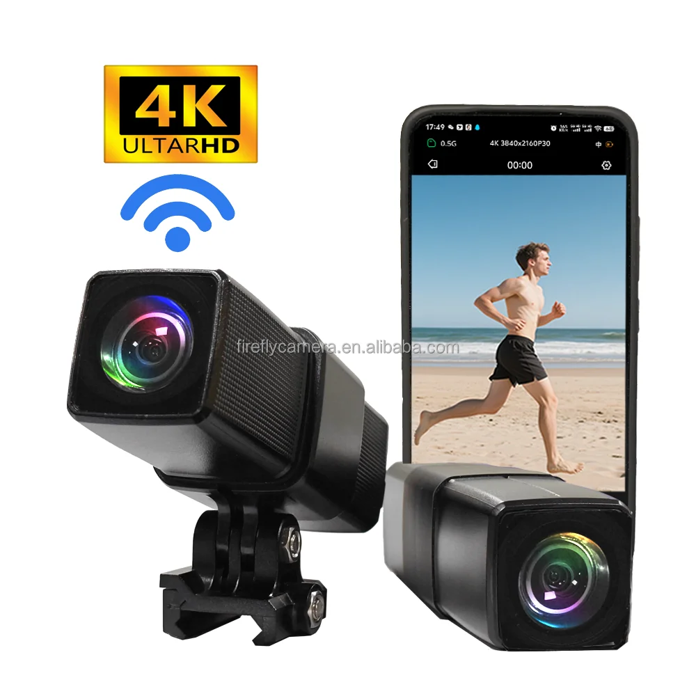 Sport HD Mini Wireless Kamera Wasserdicht 8MP Multifunktionshandbuch für YouTube Sportkamera für Motorrad