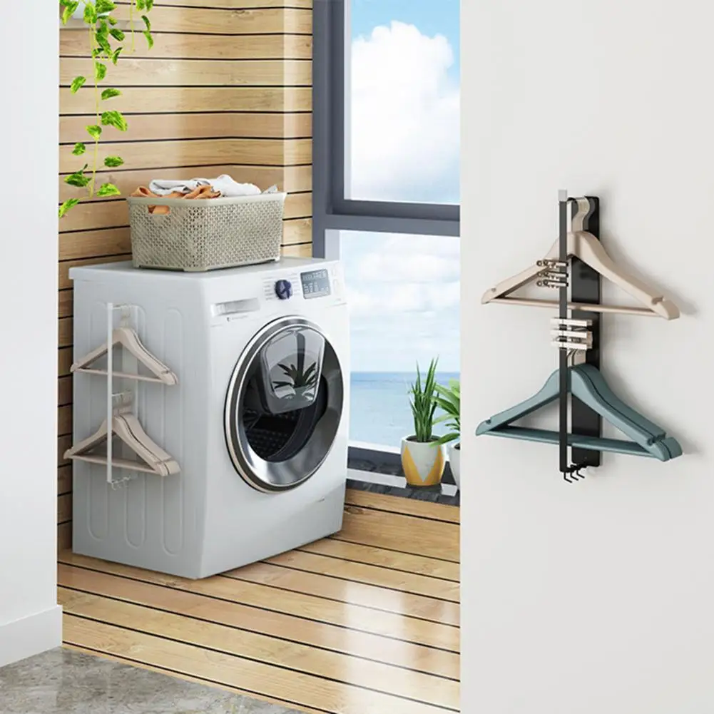 Slip-proof Hanger Magnetic Suction Washing Machine Side Hanger Balcony Wall Storage Hook for Drying Shelf Corner Design Hanger