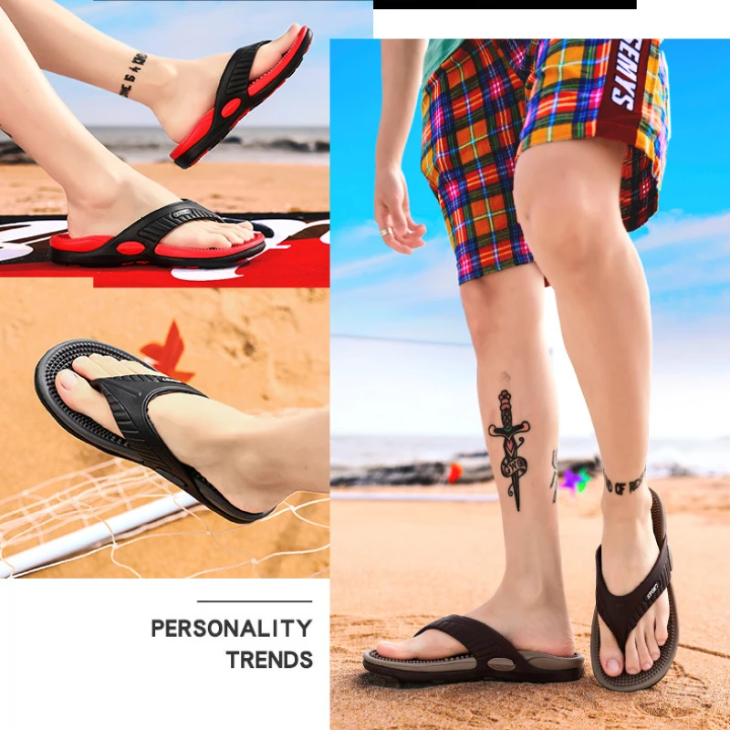 Sandal dan Sandal ukuran besar populer yang dibuat sesuai pesanan untuk jenis Sandal mode bawah datar Sandal rumah memakai Sandal jepit di luar