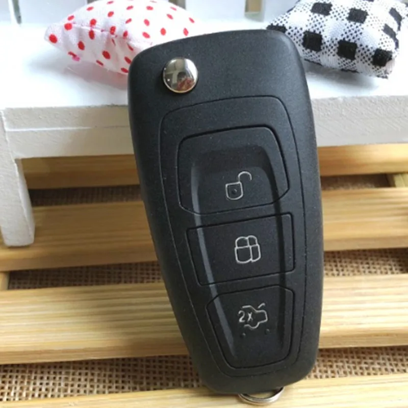 

2 шт. для Ford Focus Mondeo Fiesta 2012 2013, складной корпус дистанционного ключа, чехол для автомобильного ключа, 3 кнопки с лезвием HU101