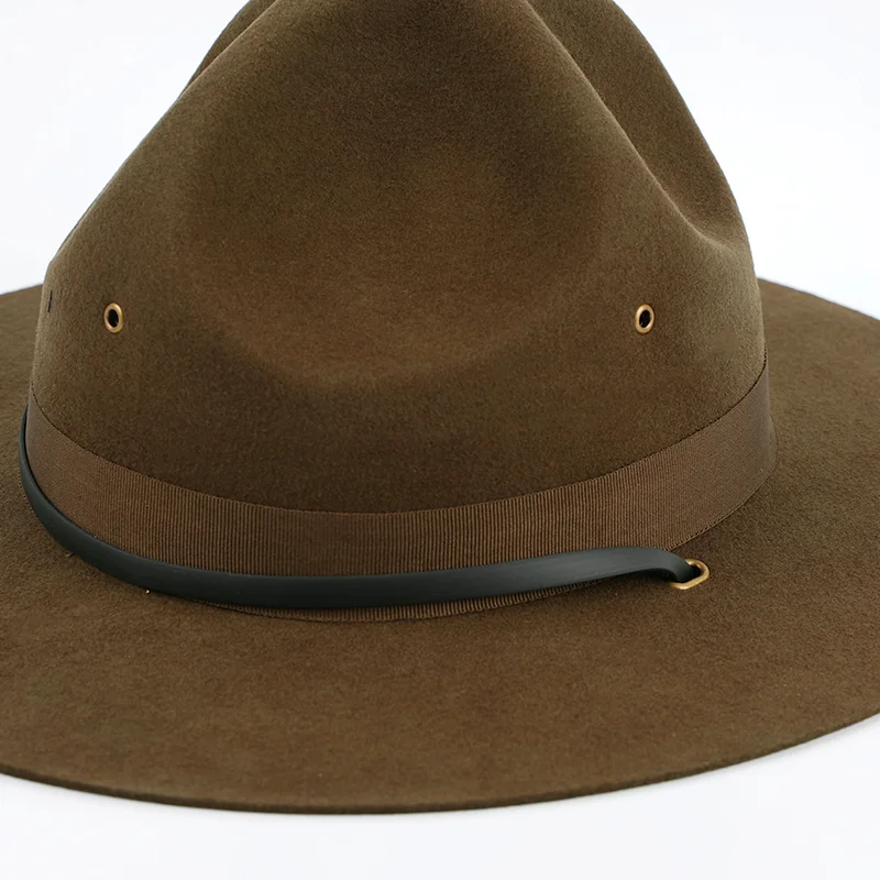 حار بيع 100٪ قبعة صوفية قبعة مدرب قبعة قوات مشاة البحرية الأمريكية قبعة كبيرة الحواف #4