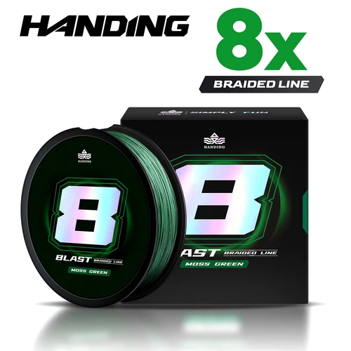 HANDING Blast 편조 낚싯줄, 초박형 및 강력 PE 라인, HyperOSi®코팅 독일 기술 매듭 우물 낚싯줄  Best5