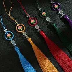 Chinese Lotus Flower Tassels Metal Flower 15cm Beautiful Tassels Garment Ornament Handicrafts Accessories