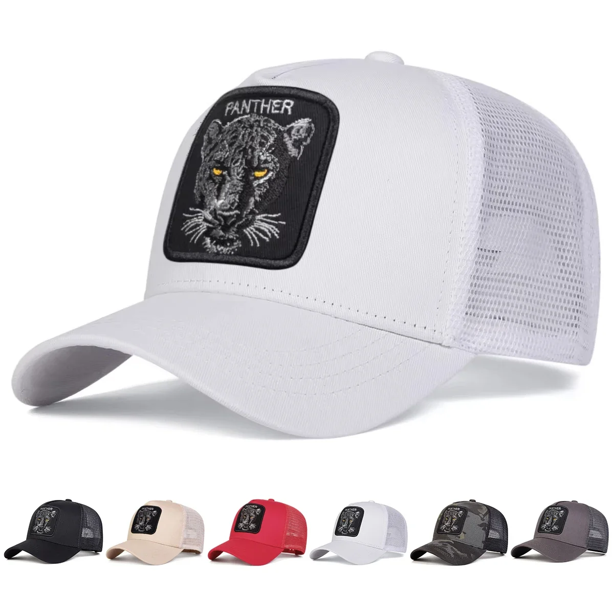 Gorras de béisbol unisex con bordado de PANTHER, gorras informales ajustables para primavera y verano, gorra deportiva con protección solar